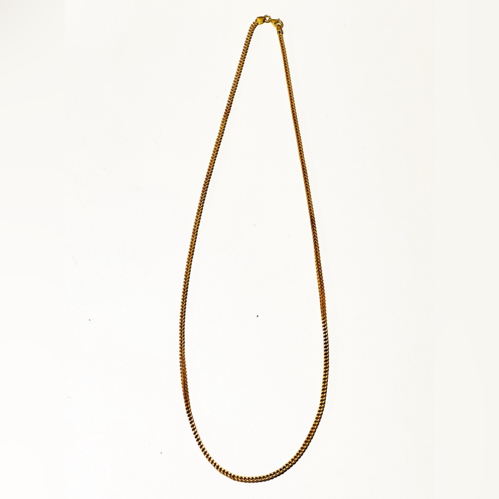 Vintage Italian Milor Sterling Silver Vermeil 7mm Cuban Chain Necklace 20″